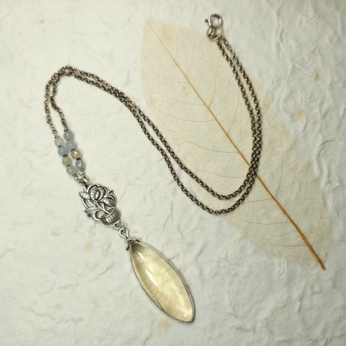 善觀手作 墜子 天然 黃水晶 翡翠 玉珠 925銀飾 項鍊 寶石