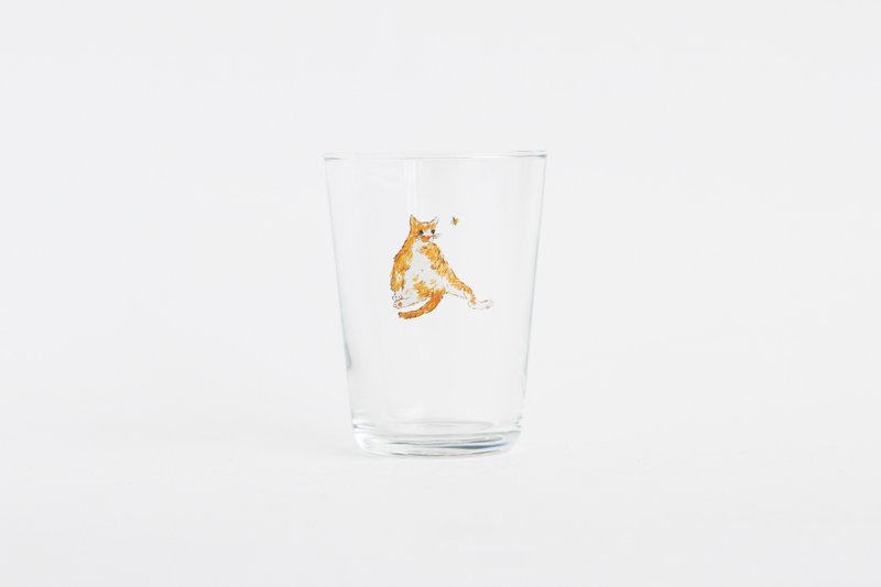 【+t企劃】貓狗杯-橘貓 陶比 - 杯/玻璃杯 - 玻璃 透明