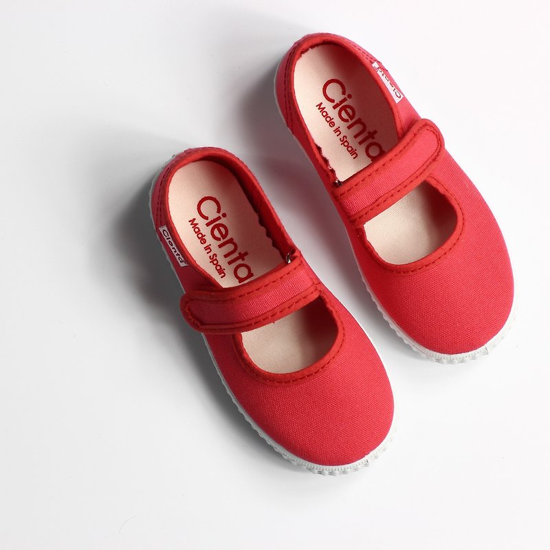 Spanish national red canvas shoes CIENTA 56000 06 children, child size - รองเท้าเด็ก - ผ้าฝ้าย/ผ้าลินิน สีแดง
