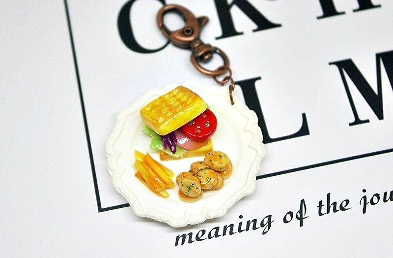=>Clay Series-Muffin Fort Package-Key Ring//挂饰#包包配件# - ที่ห้อยกุญแจ - ดินเหนียว สีทอง