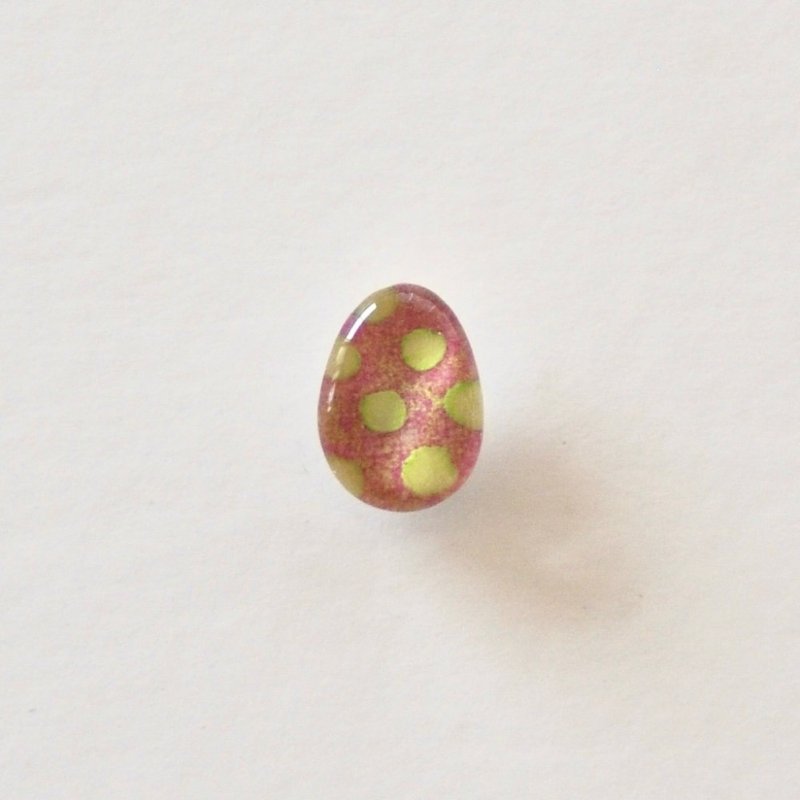 Copperplate Print Fragment Pin Badge #0022 - Brooches - Resin Pink
