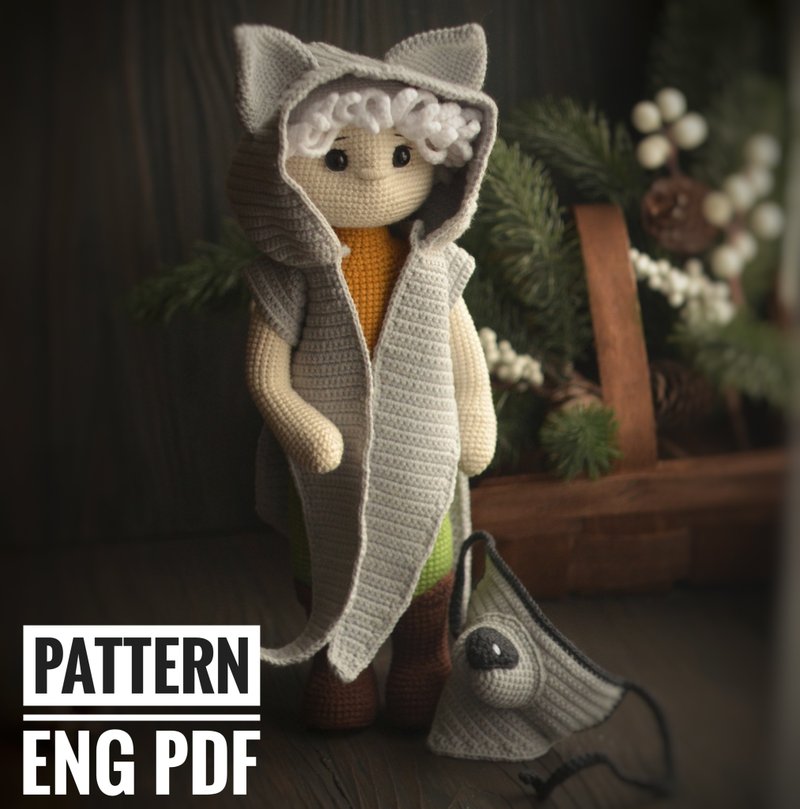 Crochet pattern for Dolls Wolf Boy, Amigurumi dolls pattern, crochet dolls patte - 線上教學/教學影片 - 其他材質 