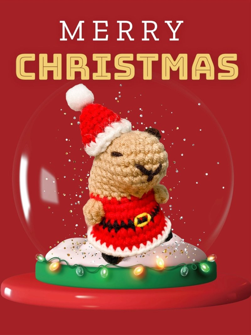 [Material Pack] Capybara Festival_Christmas Capybara Crochet Material Pack - Knitting, Embroidery, Felted Wool & Sewing - Other Materials Brown