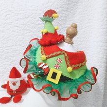 クリスマスネックアクセサリーフード付きセットELFペットスカーフ/クリスマス