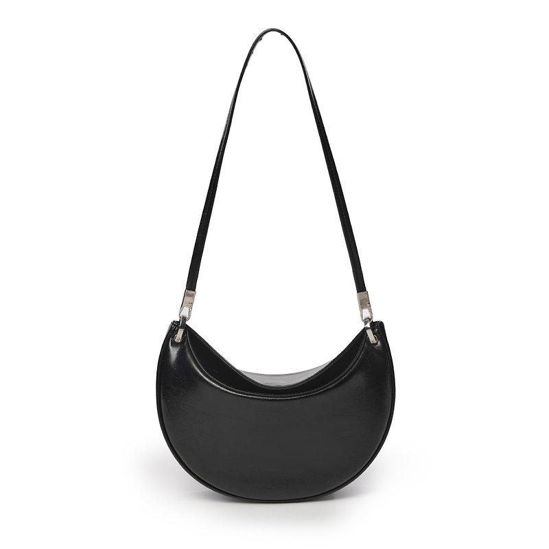 【Made in Korea】Apple Bag S - Black - Messenger Bags & Sling Bags - Faux Leather Black