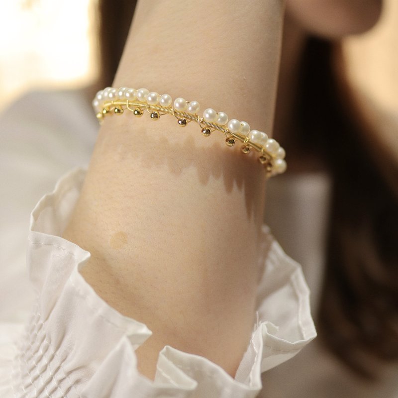 【Caiwei】Freshwater Pearl Bracelet | The Pearl of Leisure - สร้อยข้อมือ - ไข่มุก 