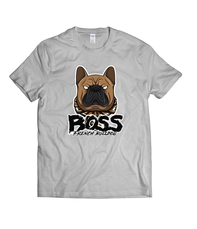 法鬥BOSS-T-shirt 白/黑/灰/藏青 - 男 T 恤 - 棉．麻 多色