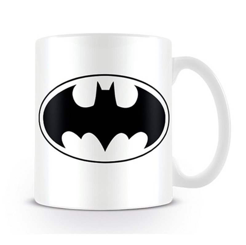 【DC】 蝙蝠俠 Batman - 白底LOGO 進口馬克杯 - 咖啡杯/馬克杯 - 陶 白色