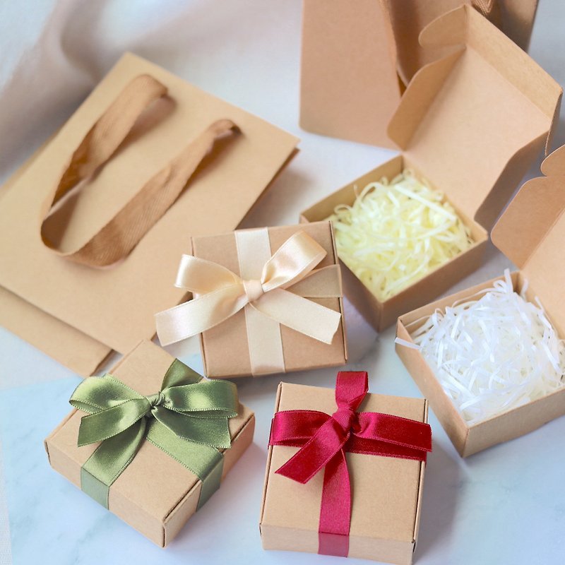 Add gift box packaging gift box - กล่องของขวัญ - กระดาษ สีกากี