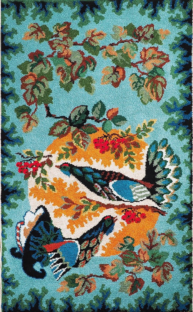 Wildlife Grouse Ornament Home Decor Rug / Bird Art Rug Gift for Bird Lovers - Rugs & Floor Mats - Cotton & Hemp Multicolor