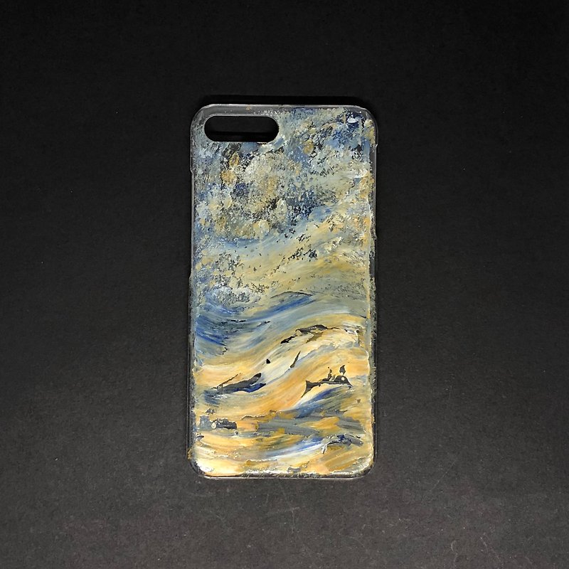 Acrylic Hand Paint Phone Case | iPhone 7/8+ | Atlas of Adventures - Phone Cases - Acrylic Blue