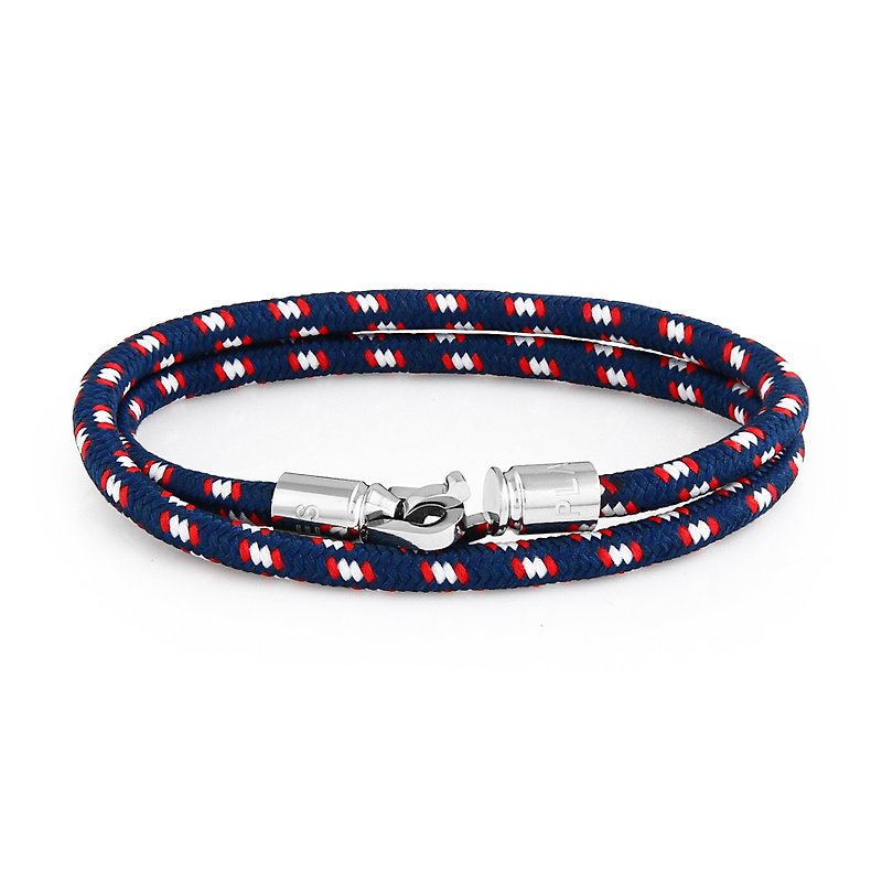 Snake Locker Navy Rope - Bracelets - Other Materials Blue