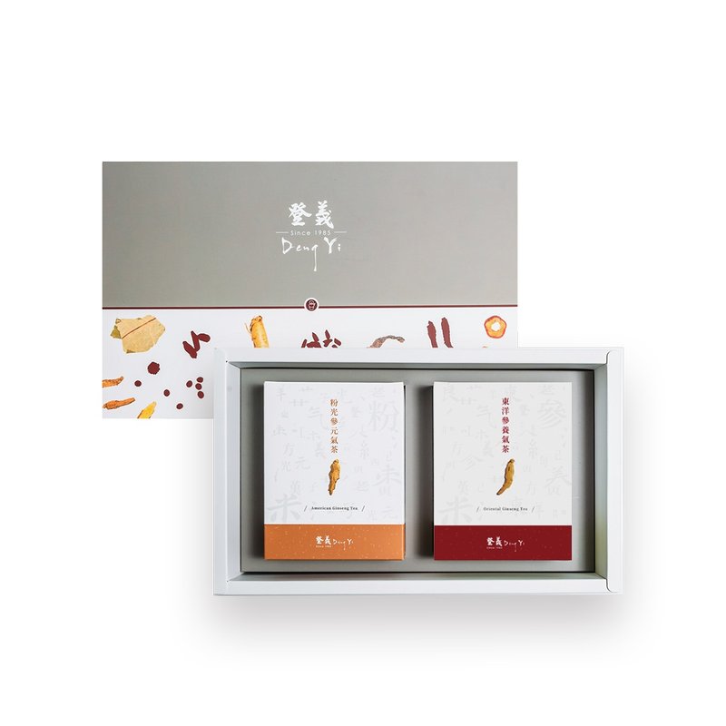 [Ginseng Yi Xinglong] Chinese Herbal Tea Gift Box - Pink Ginseng Vitality Tea + Oriental Ginseng Nourishing Qi Tea - ชา - พืช/ดอกไม้ 