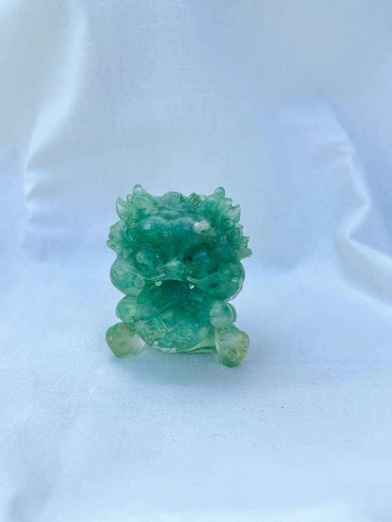 Crystal ornaments [Gold Swallowing Beast Oriental Jade] relieves stress and brings luck - ของวางตกแต่ง - คริสตัล 