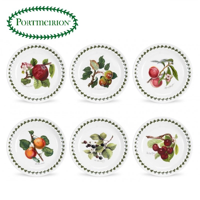 Portmeirion Pomona  6.5 Inch Side Plate Set of 6 - Plates & Trays - Porcelain Multicolor