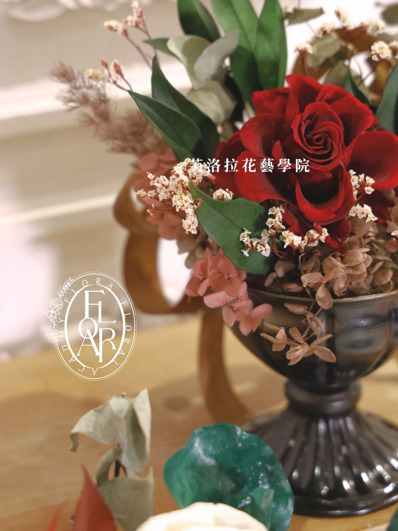 永生桌花 - 乾燥花/永生花 - 植物．花 紅色