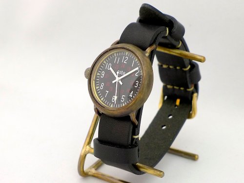 手作り時計 渡辺工房 Hand Craft Watch "Watanabe-KOBO" 手作り時計 Aromr-MB-ML Men's Brass NATOベルト (370 BKNATO)