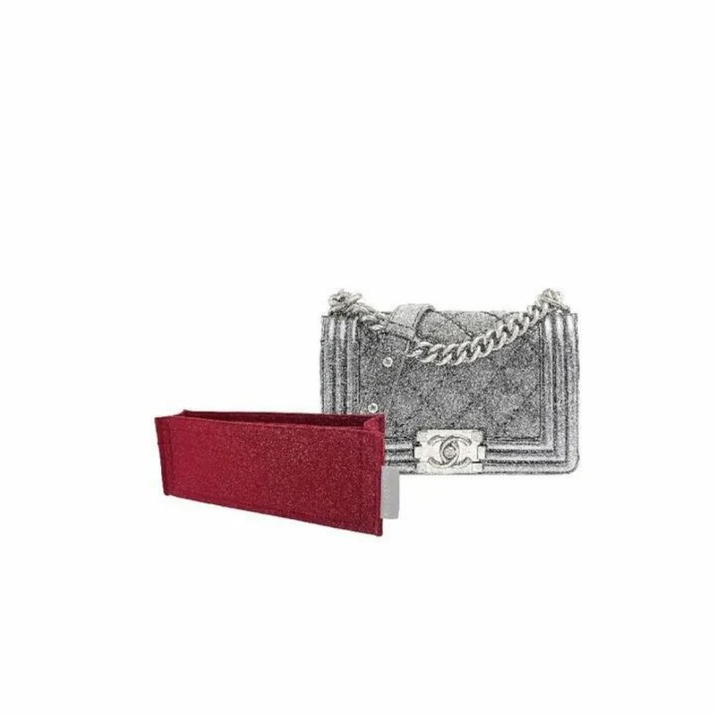 【香港製造|韓國絨布】手製內袋 Chanel Boy Mini - 化妝包/收納袋 - 其他材質 多色