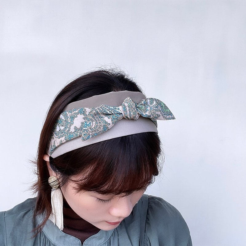 spring amoeba Elastic hair band - Headbands - Polyester Khaki