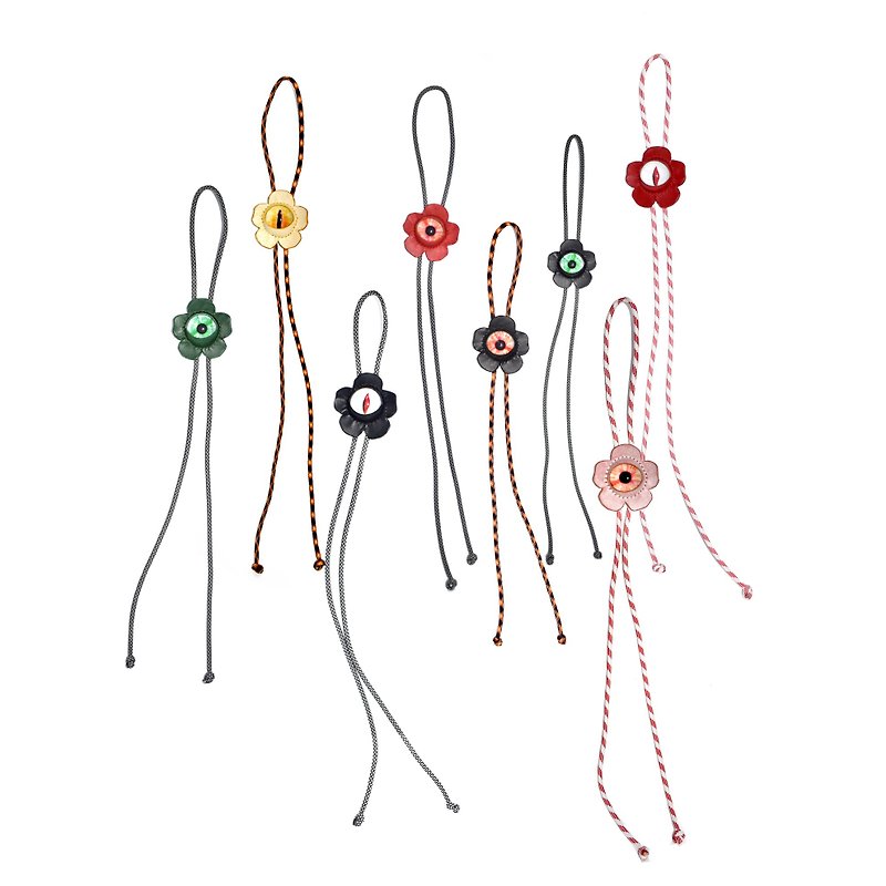 Leather Bolo Tie - Necklaces - Genuine Leather Multicolor