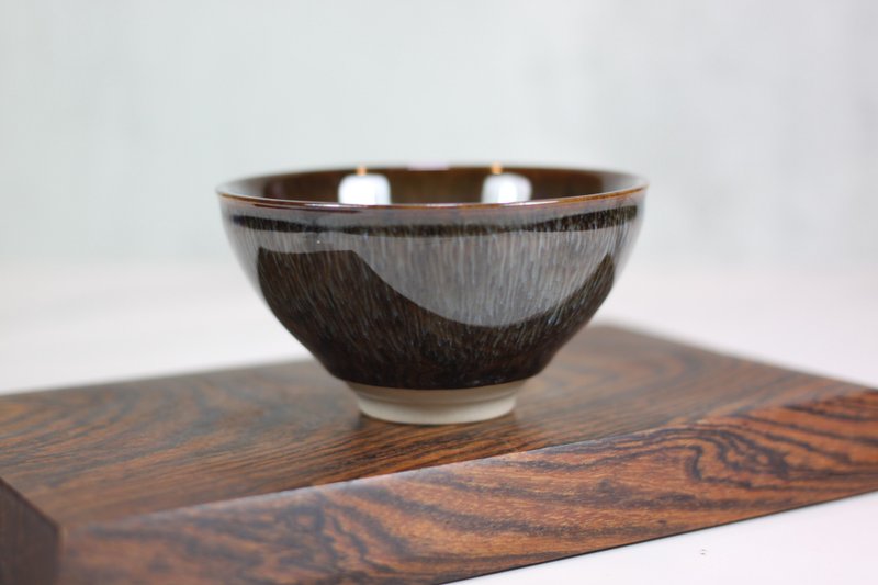 【辛勞的父親】星雨 天目釉茶杯 茶碗 鶯歌陶藝名家葉敏祥作品 - 茶壺/茶杯/茶具 - 陶 