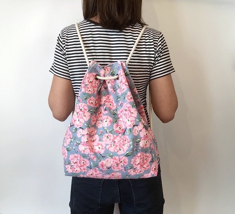 2 in 1 Backpack tote - BP09 - Backpacks - Cotton & Hemp Pink