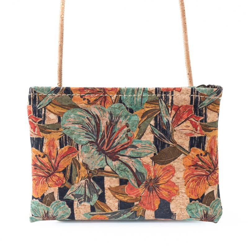 Cork leather sacoche (lily) - Messenger Bags & Sling Bags - Eco-Friendly Materials Multicolor