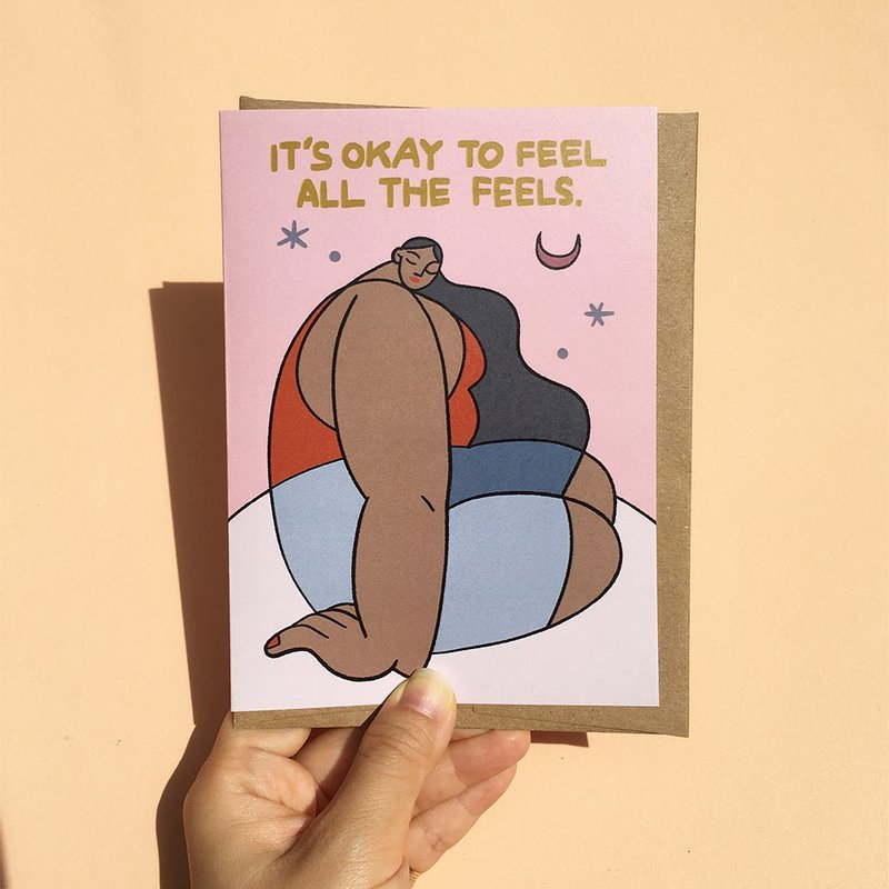 Greeting Card - Its Okay to Feel All the Feels - 心意卡/卡片 - 紙 