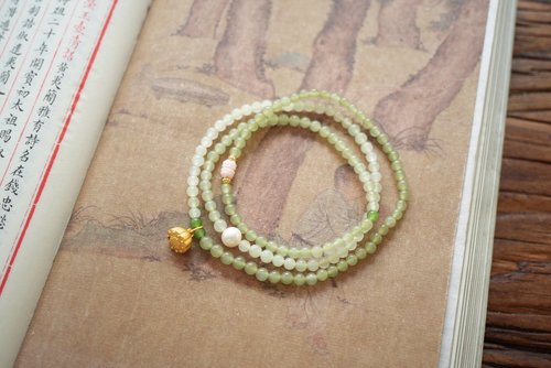Angel's tears 天使之淚 Jewelry Design 天然和田玉 /和闐玉-晴水玉 珊瑚珍珠碧玉設計多圈手串手鍊項鍊s