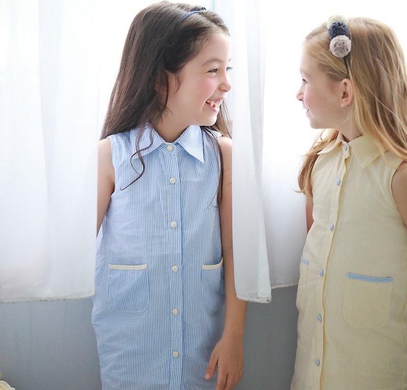 Mother & Daughter Matching Dress : Cotton Strip Dress (infant/toddler/girl) - Parent-Child Clothing - Cotton & Hemp 