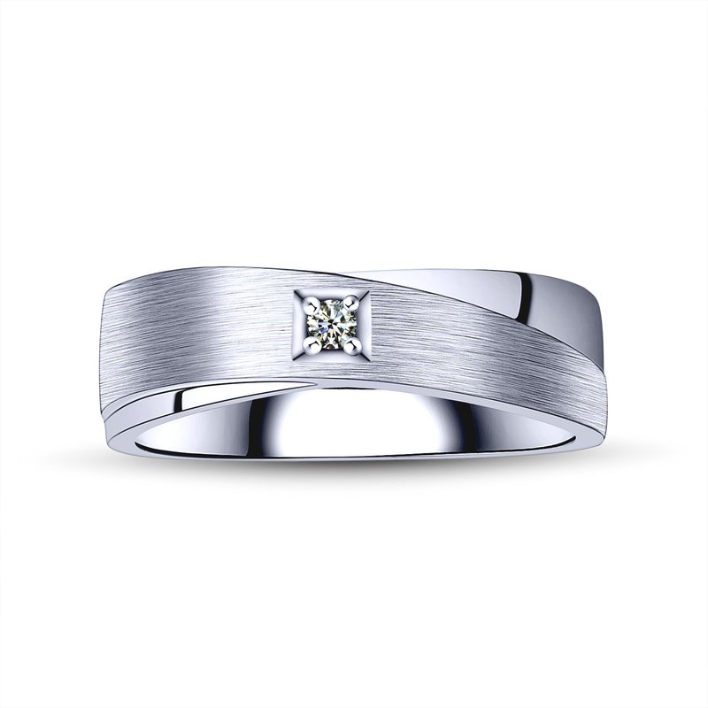 Diamond with 316L Surgical Steel Ring Casting Jewelry for Male - Couples' Rings - Diamond Silver