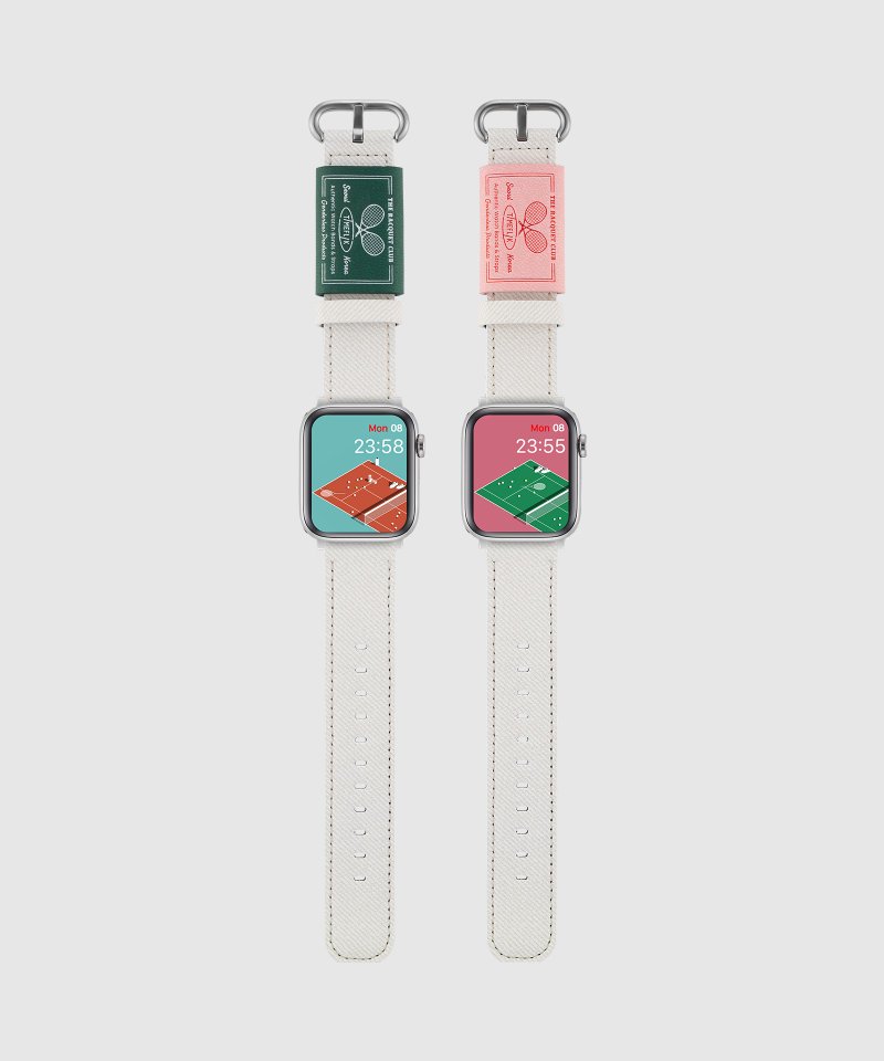 TIMEFLIK Signature Be active The racquet club Apple watch strap - Watchbands - Eco-Friendly Materials 