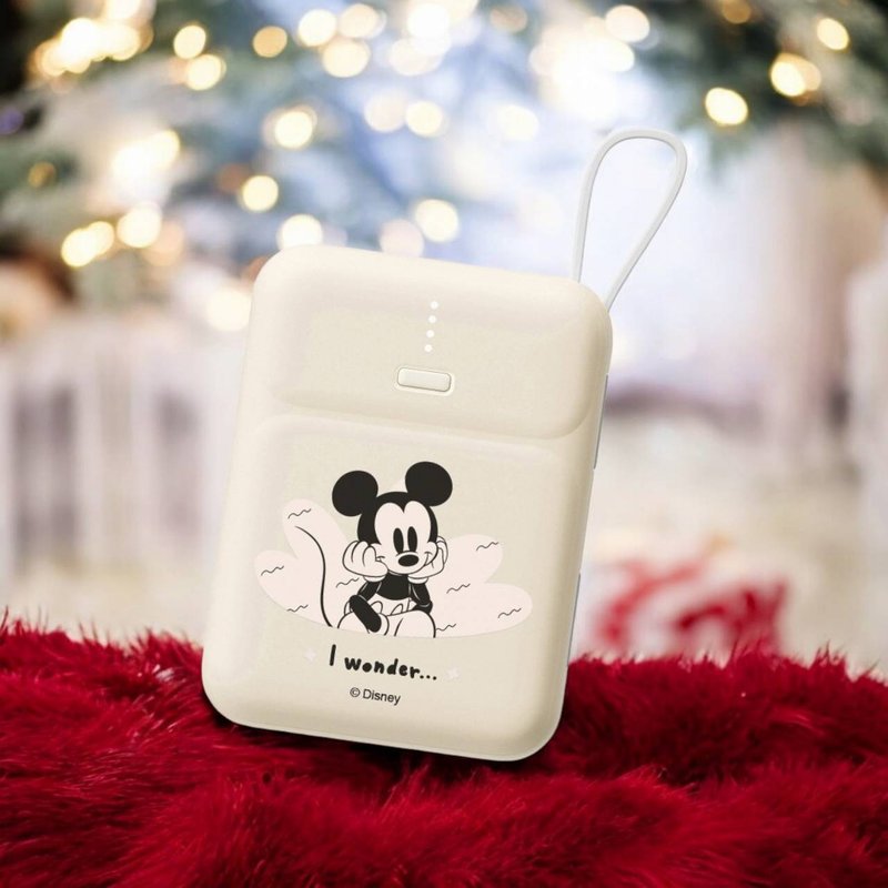 Disney genuine authorized Mickey Mouse PD fast charging dual-wire Qbao mobile power supply 10000mAh - Chargers & Cables - Other Materials 