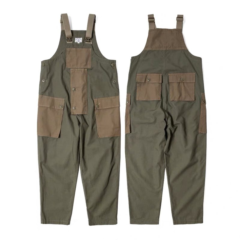 Cotton Ripstop British Worker Overall - Army Green - Overalls & Jumpsuits - Cotton & Hemp Green