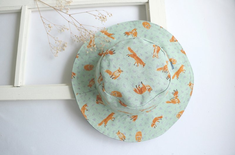 Mary Wil Handsome Hooded Hat - Blue Green Fox - Hats & Caps - Paper Multicolor