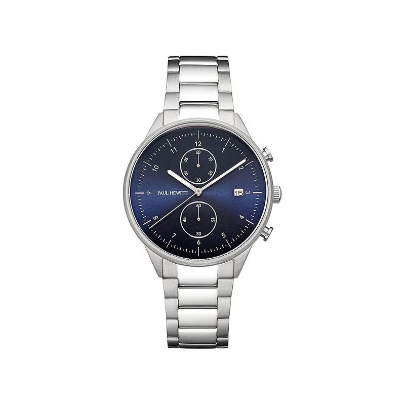 Paul Hewitt Watch Chrono II - 對錶/情侶錶 - 不鏽鋼 藍色