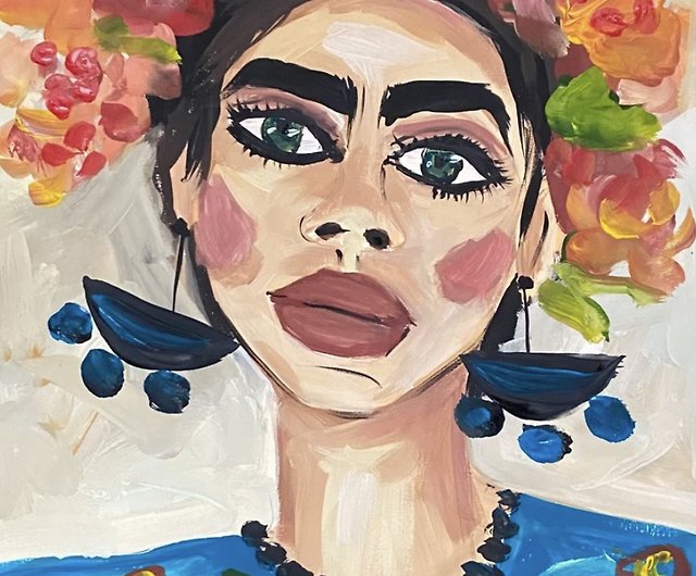 フリーダ カーロ ガッシュの絵画 女性の肖像画 有名な芸術家 フォーヴィスム マティス ショップ Gala ウォールデコ 壁紙 Pinkoi