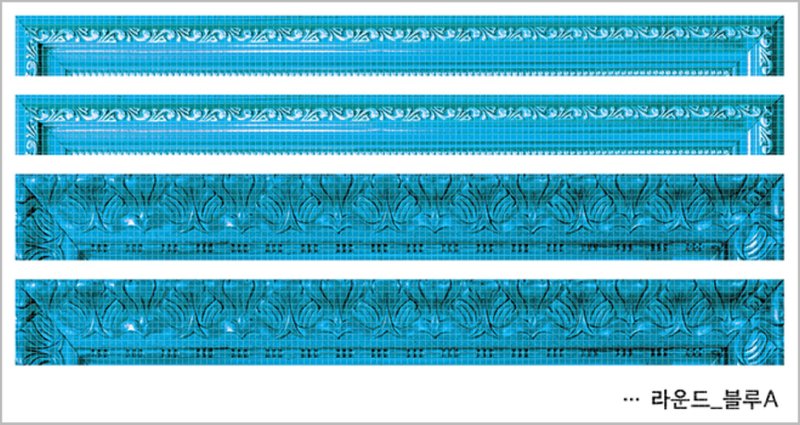 Frame corner blue 3types (blackraccoon) Vintage collage design paper sticker - 貼紙 - 紙 藍色