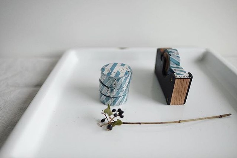 YOHAKU Paper Tape Y-034 Pocket Material Handbook Handmade Japanese Stationery - Washi Tape - Paper Blue