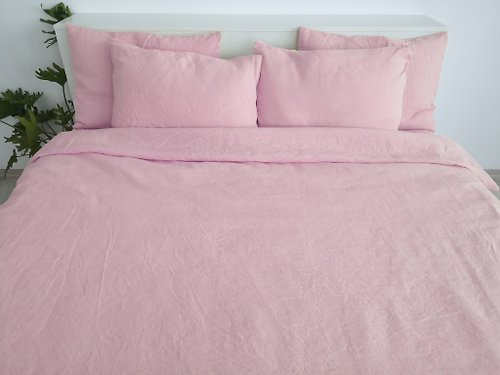 True Things Sakura pink linen pillowcase / Pink pillow cover / Euro, American, Taiwan size