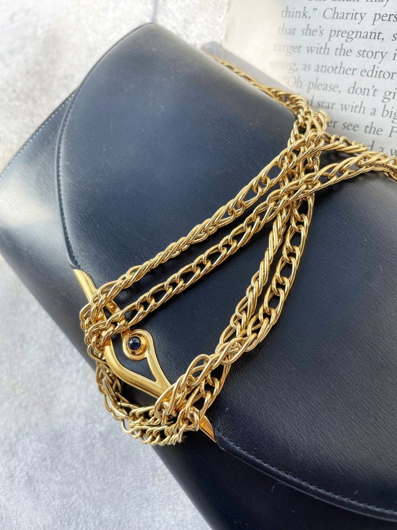 中古包Cartier 藍寶石斜挎包手袋手拿包肩背包單背包斜揹包鏈條包 - 手袋/手提包 - 真皮 藍色