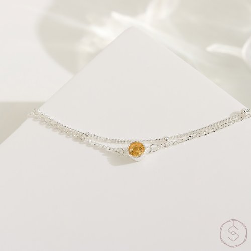 SPANCONNY 飾品控 盼 | 黃水晶 S925純銀 | 天然石輕珠寶手鍊
