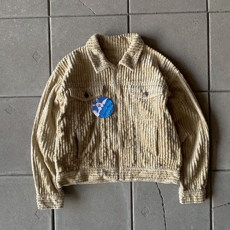 --兩光師古著--卡其色短版外套 - 男夾克/外套 - 其他材質 卡其色