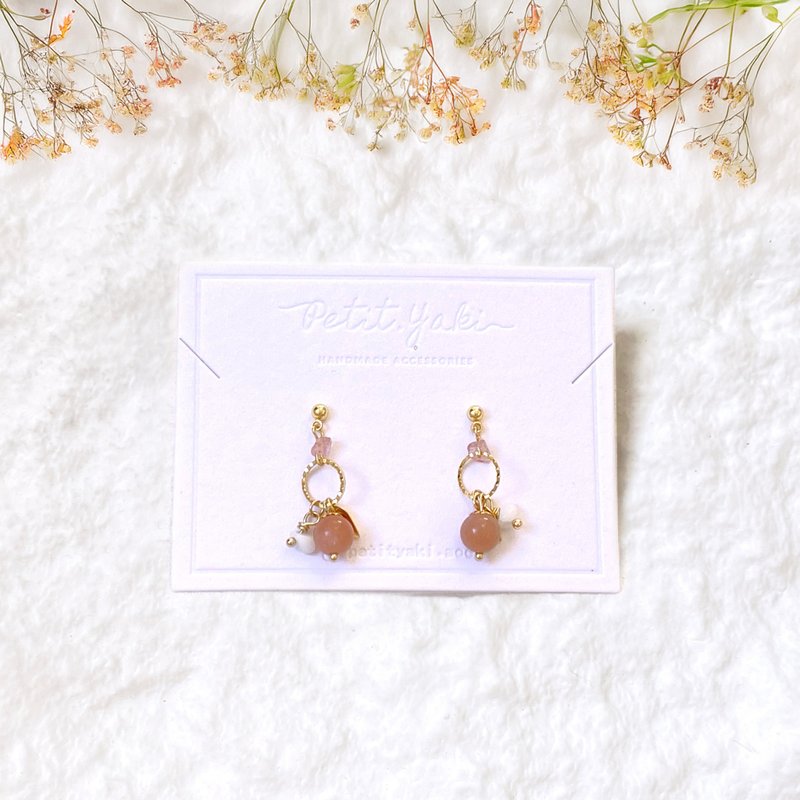 Fruit of Summer | Stone Earrings - ต่างหู - คริสตัล สีแดง