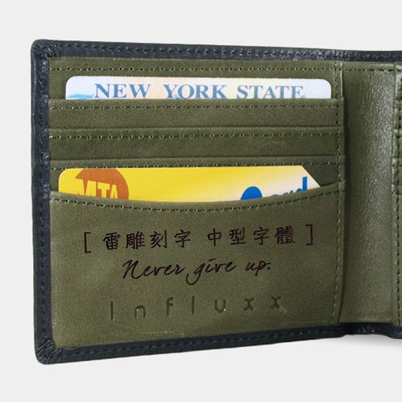 【Add-on】Customized Laser Engraving Text - Medium - Wallets - Genuine Leather 