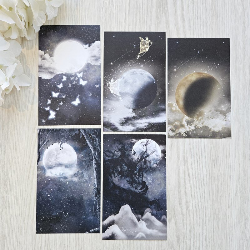 Oriental design paper _ moon - Stickers - Paper 