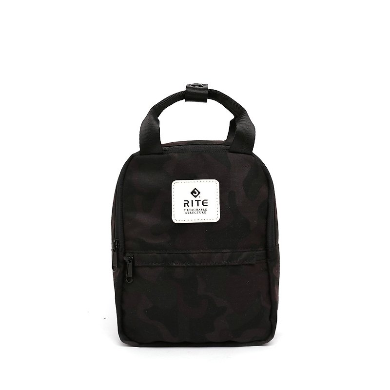 [RITE] Le Tour Series - Dual-use Mini Backpack - Camouflage Green - กระเป๋าเป้สะพายหลัง - วัสดุกันนำ้ สีดำ