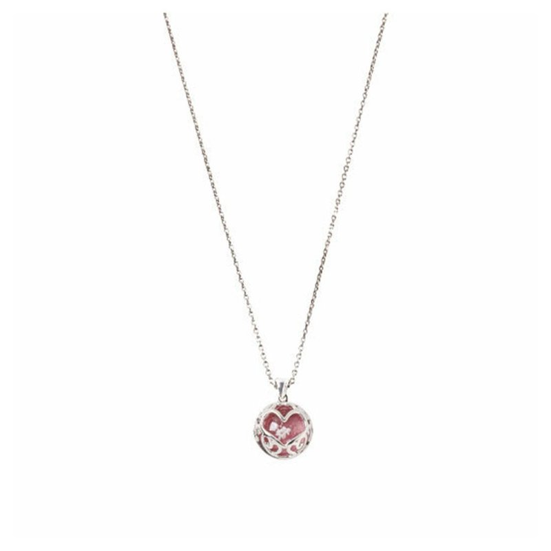 Ashes, Hair and Glass Commemorative 14K Love Bud Hollow Necklace - สร้อยคอ - เครื่องประดับ สีทอง