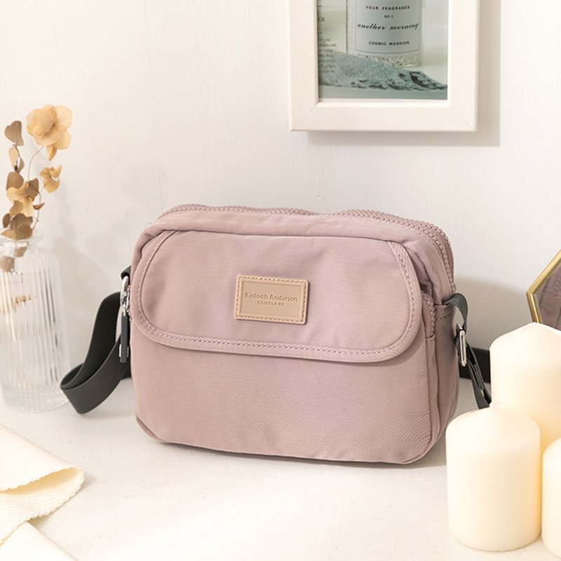 【金安德森】輕甜旅程 翻蓋造型斜側包-紫色 - 側背包/斜背包 - 尼龍 紫色