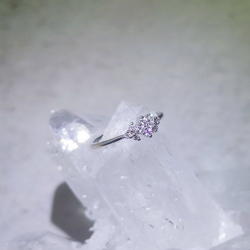 terra's gift 14k白金 鑽石 拼接造型戒指